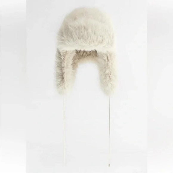 NWT Zara faux fur aviator hat 7282/201 - Picture 3 of 6